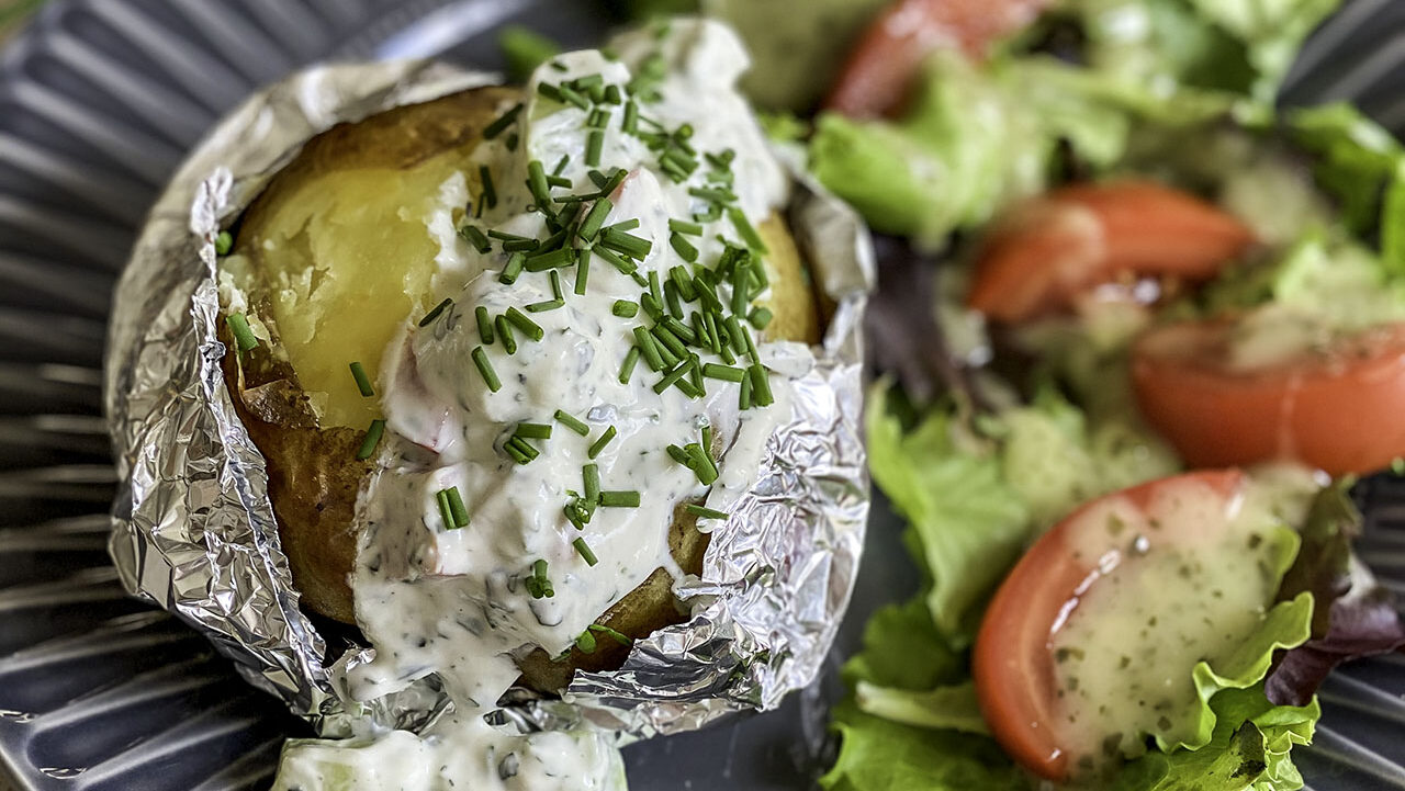 Ofenkartoffel mit Quark